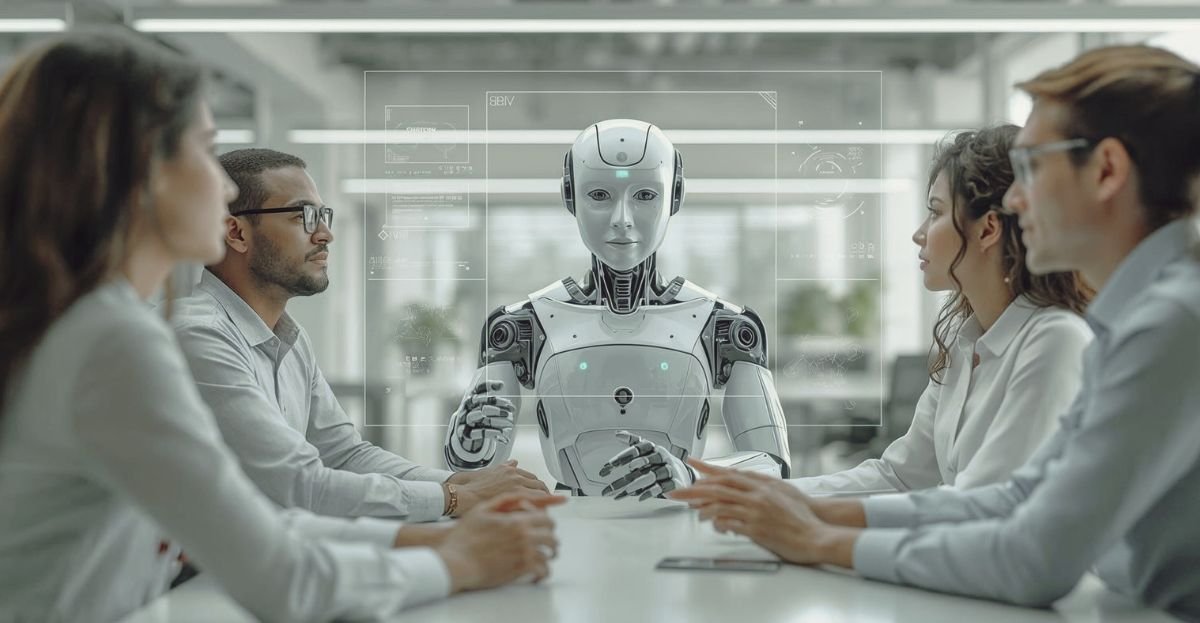 AI BOT interviewing humans