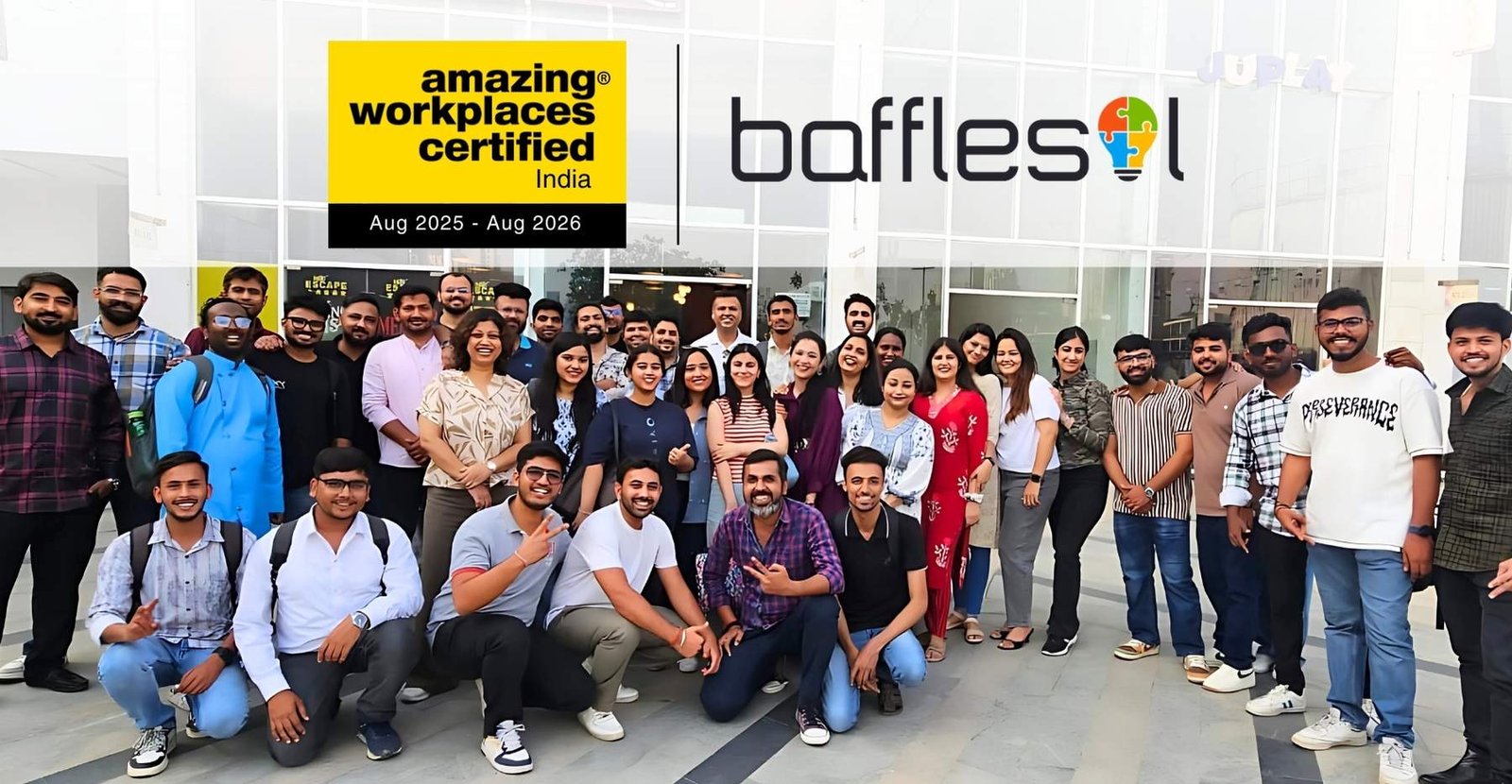 Bafflesol Technologies Team after being certified as Amazing Workplaces