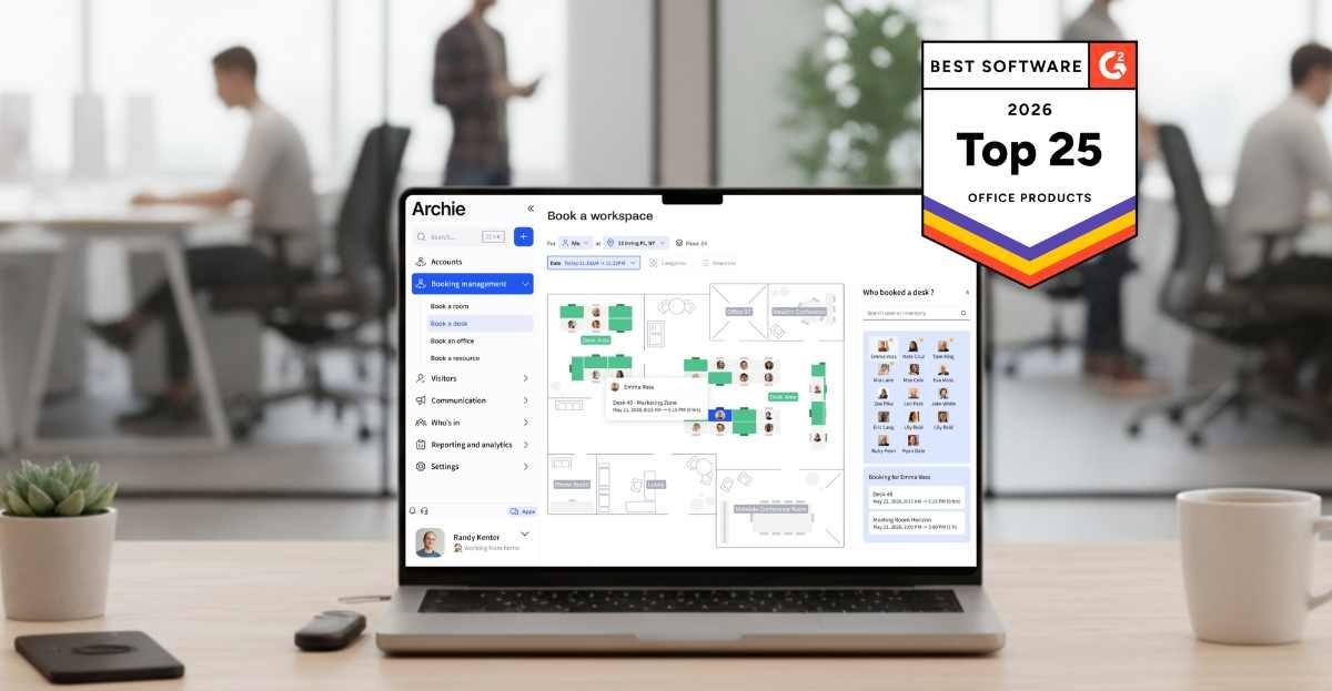 Archie Wins G2 Best Office Software 2026_Amazing Workplaces