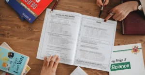 Advanced Education Studies concept showing skills like critical thinking, communication, leadership, research, and technology in modern learning environments.