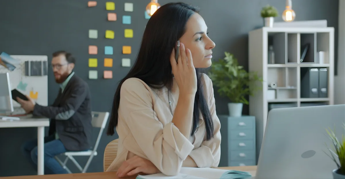 Workplace noise distractions reduced using acoustic panels in modern office design improving focus and productivity