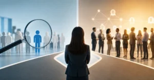 Talent acquisition vs recruitment concept showing strategic hiring and candidate selection in modern HR