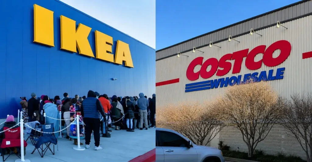 IKEA vs Costco retail stores comparing two leading employer models focused on employee retention, workplace culture, pay, and career growth.