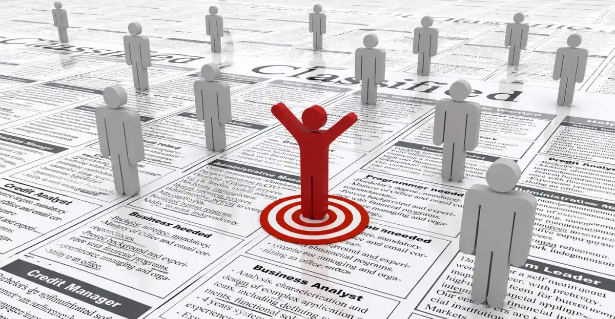 Job Crafting concept showing an employee customizing their role while standing out among traditional job roles in the workplace