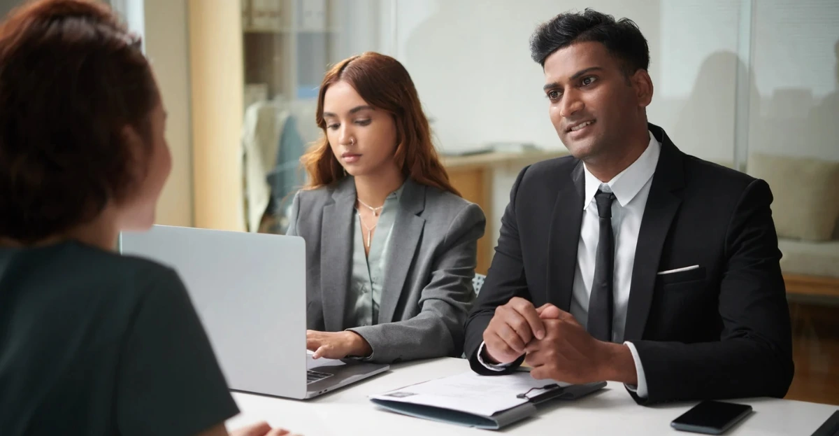 Shadow IT in HR showing an employee interview and HR team using workplace technology