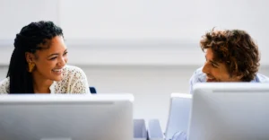 Workplace friendships and employee retention with coworkers connecting at work