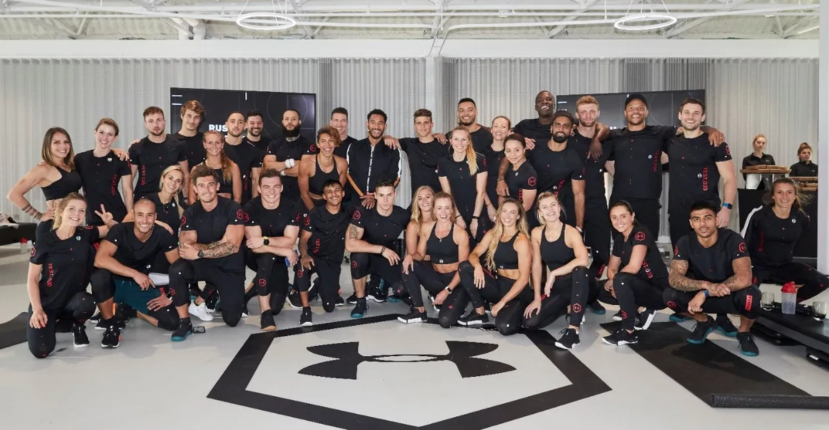 Under Armour team culture in action - teammates training together under the athlete mindset
