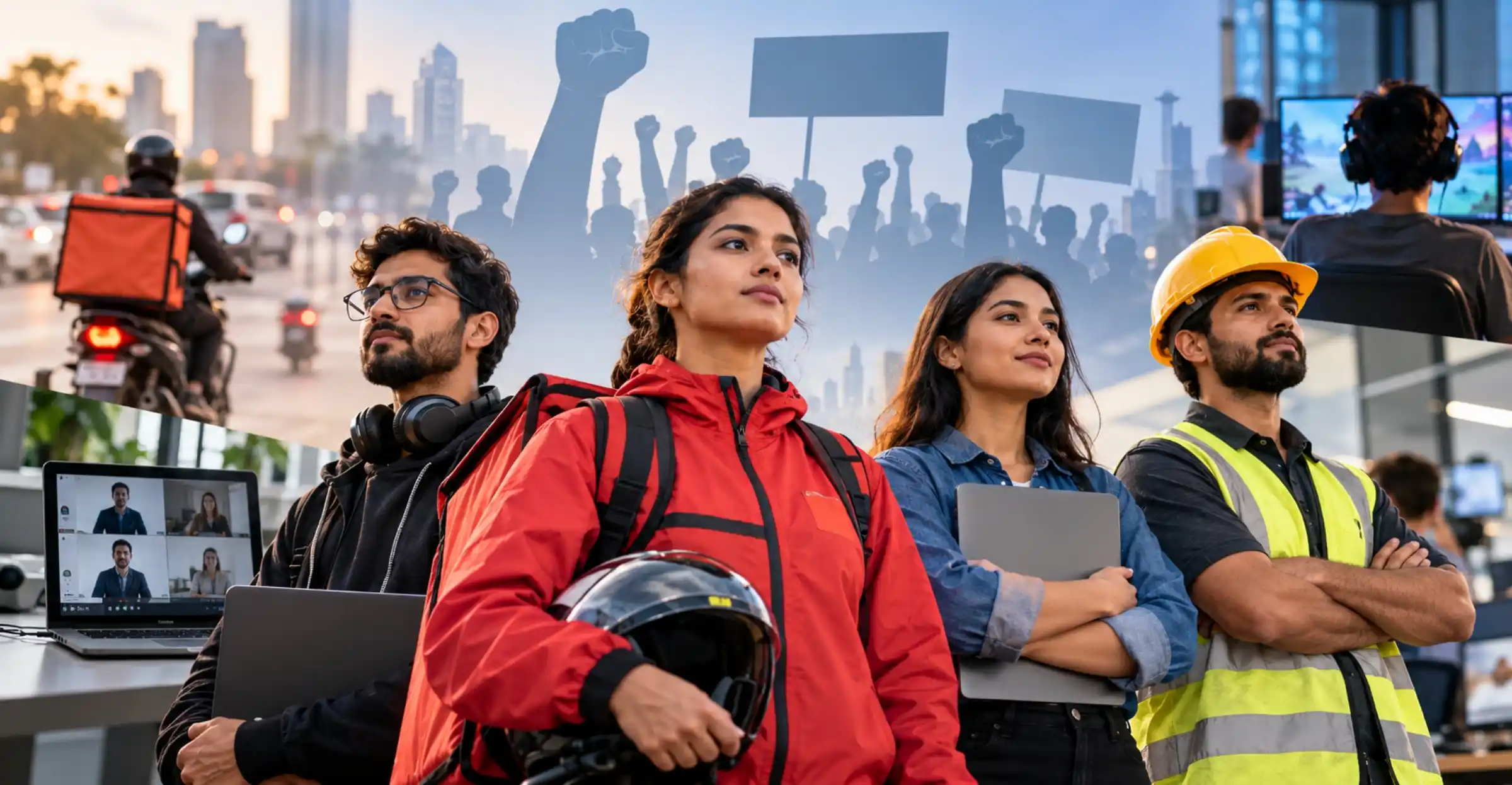 Union organizing beyond traditional workplaces: a delivery rider, game developer and remote worker meeting together